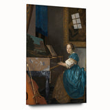 Baroque Art Print - Elegant Rococo Style Portrait of Woman Playing Piano