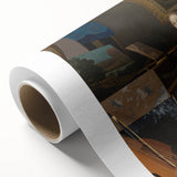 Baroque Art Print - Elegant Rococo Style Portrait of Woman Playing Piano