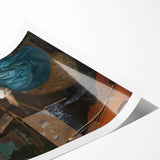 Baroque Art Print - Elegant Rococo Style Portrait of Woman Playing Piano