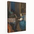 Baroque Art Print - Elegant Rococo Style Portrait of Woman Playing Piano