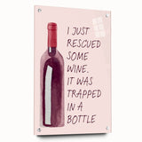 Large abstract wall art depicting food and drinks in muted earth tones on acrylic glass, suitable for dining room decor.