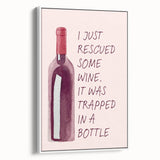 Vintage poster art of colorful food and drinks on a white framed canvas, ideal for living room decor.