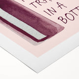 Art deco poster featuring a stylized cocktail glass in bold black and gold tones on rolled canvas.