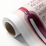 Art Deco style poster featuring stylized food and drink motifs in bold colors, printed on rolled canvas.