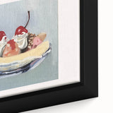 Extra large framed canvas featuring textured, colorful fruit motifs on a black background, ideal for living room decor.