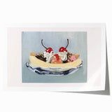 Rolled print of vibrant still-life featuring assorted fruits, ideal for art wall dining room placement.