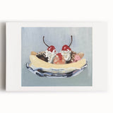 Black and white stretched canvas featuring an assortment of fruits, ideal for kitchen wall art.