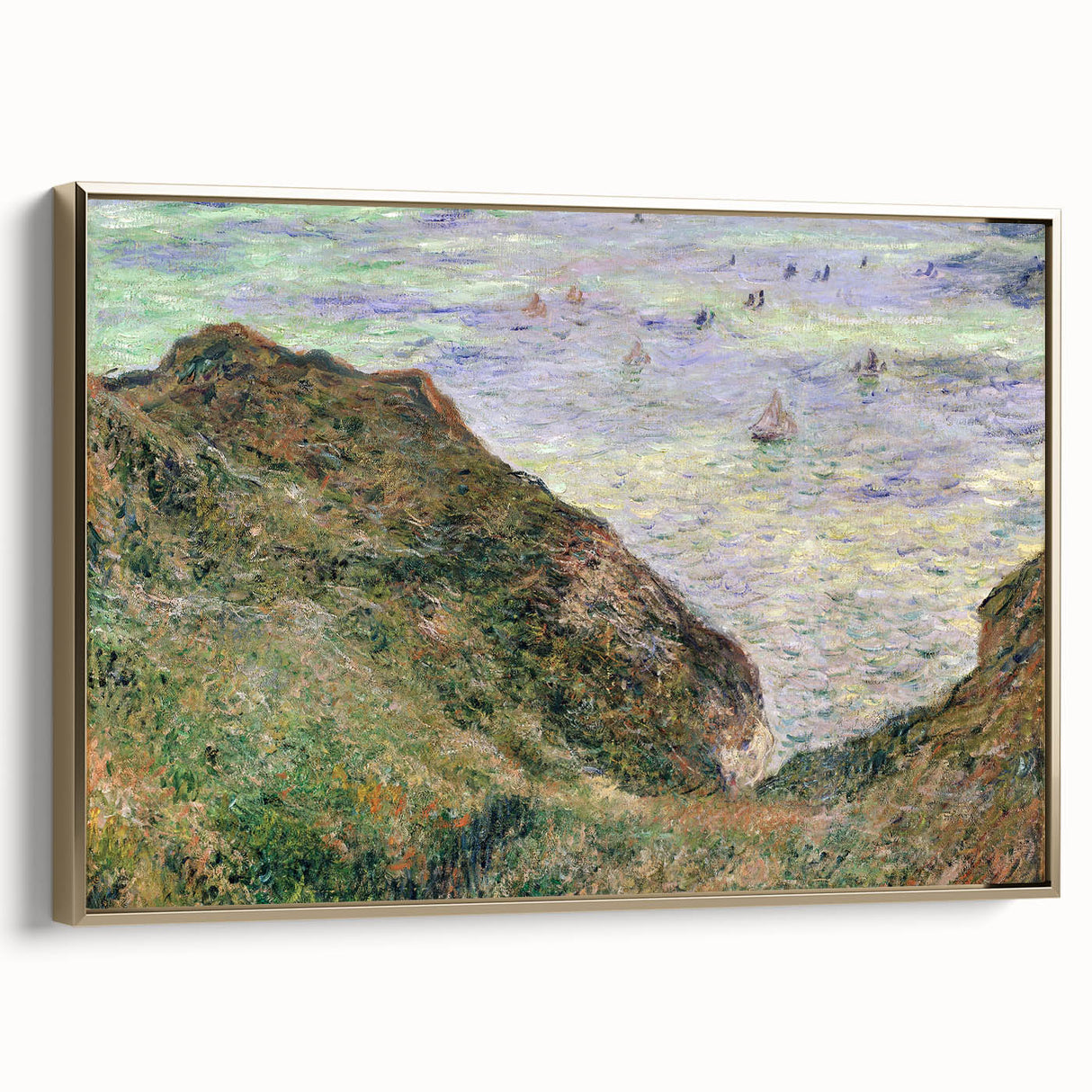 Claude Monet's View Over the Sea - Impressionist Coastal Landscape Art