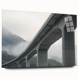 Acrylic glass landscape bridge design showcasing a modern side view, featuring vibrant colors and intricate details, ideal for contemporary home decor.