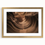 Framed landscape artwork depicting vibrant canyons with golden matting, showcasing intricate details and rich colors, perfect for enhancing home decor.