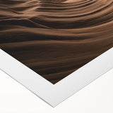 Vibrant landscape artwork showcasing majestic canyons in warm earth tones, printed on high-quality rolled canvas for wall display, designed to enhance home decor.