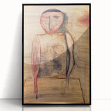 Modern Wall Art of Abstract Figure - Subtle Earthy Contemporary Art Print