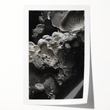 Extra large rolled print of close-up floral elements in natural tones, ideal for art wall dining room.