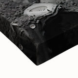 Black and white landscape art painting on stretched canvas, depicting natural close-ups, ideal for bedroom wall decor.