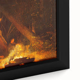 Camp Fire Realism Art Print - Winslow Homer Nighttime Wilderness Scene