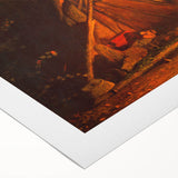 Camp Fire Realism Art Print - Winslow Homer Nighttime Wilderness Scene