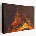 Camp Fire Realism Art Print - Winslow Homer Nighttime Wilderness Scene