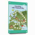 Children’s Learning Art Print – Counting with Treasure Map