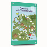 Children’s Learning Art Print – Counting with Treasure Map