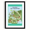 Children’s Learning Art Print – Counting with Treasure Map