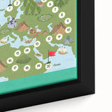 Children’s Learning Art Print – Counting with Treasure Map