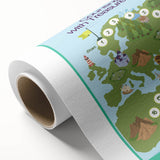 Children’s Learning Art Print – Counting with Treasure Map