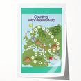 Children’s Learning Art Print – Counting with Treasure Map