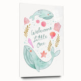 Whale Nursery Wall Art - Baby Room Ocean Theme Decor