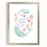 Whale Nursery Wall Art - Baby Room Ocean Theme Decor