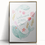 Whale Nursery Wall Art - Baby Room Ocean Theme Decor