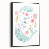 Whale Nursery Wall Art - Baby Room Ocean Theme Decor