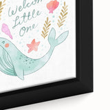 Whale Nursery Wall Art - Baby Room Ocean Theme Decor