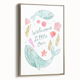 Whale Nursery Wall Art - Baby Room Ocean Theme Decor