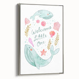 Whale Nursery Wall Art - Baby Room Ocean Theme Decor