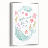Whale Nursery Wall Art - Baby Room Ocean Theme Decor