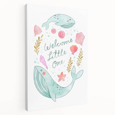 Whale Nursery Wall Art - Baby Room Ocean Theme Decor