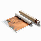 Extra large rolled print of autumnal floral art in earth tones, ideal for classy bathroom or large living room decor.