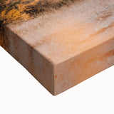 Black and white landscape art painting on large stretched canvas, depicting a serene autumn scene.