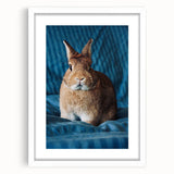 Abstract art print featuring swirling spring tones in green and yellow on a white framed canvas.