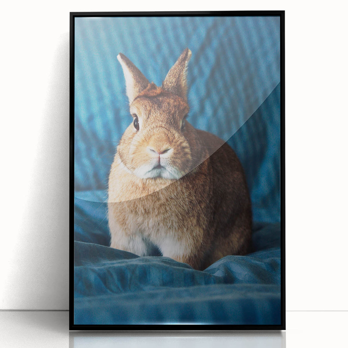 Large abstract wall art featuring spring themes in pastel colors on a framed acrylic, ideal for modern living room decor.