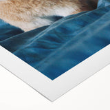 Art deco poster of a spring scene on rolled canvas, featuring pastel colors, ideal for dining room wall decor.