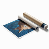 Extra large rolled print featuring a spring floral theme in vibrant greens and pinks, ideal for classy bathroom wall art.