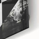 Mid Century Modern Black and White Art - Minimalist Geometric Decor