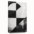 Mid Century Modern Black and White Art - Minimalist Geometric Decor