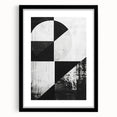 Mid Century Modern Black and White Art - Minimalist Geometric Decor