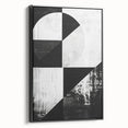 Mid Century Modern Black and White Art - Minimalist Geometric Decor