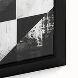 Mid Century Modern Black and White Art - Minimalist Geometric Decor