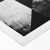 Mid Century Modern Black and White Art - Minimalist Geometric Decor