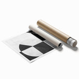 Mid Century Modern Black and White Art - Minimalist Geometric Decor