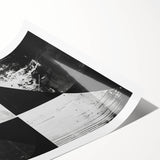 Mid Century Modern Black and White Art - Minimalist Geometric Decor